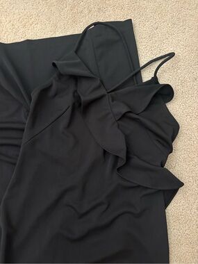 Black Ruffle Cami Dress